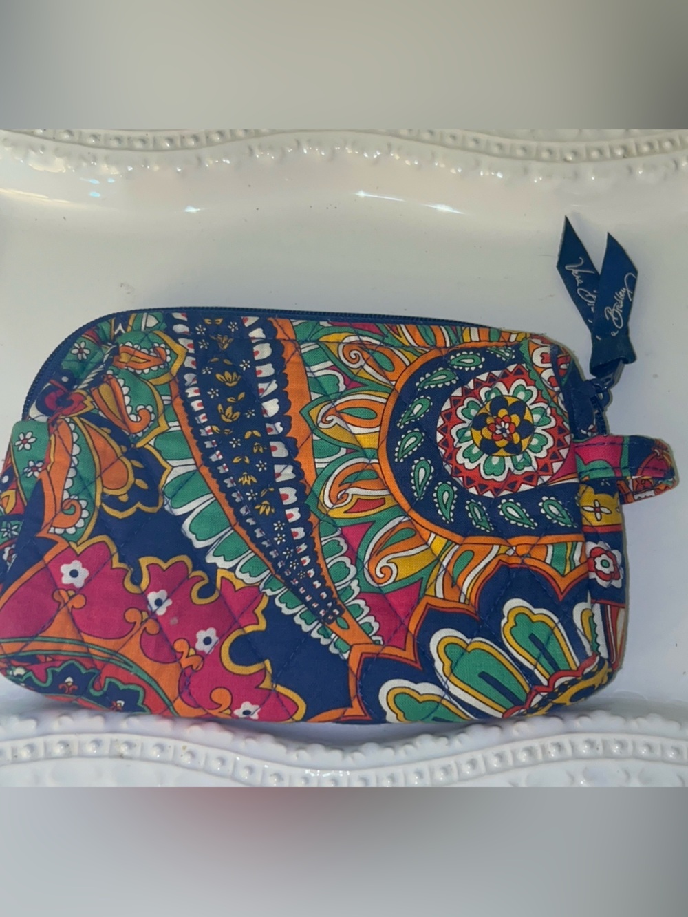 Vera Bradley medium cosmetic bag in Venetian Paisley pattern